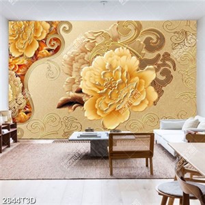 Tranh gắn tường hoa cẩm chướng màu vàng đồng