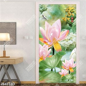 Tranh treo tường hoa sen giả ngọc file PSD