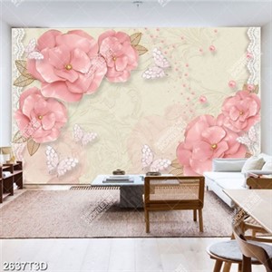 Tranh hoa 3D  in kính đẹp file gốc