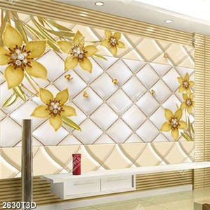 Tranh treo tường hoa vàng in kính