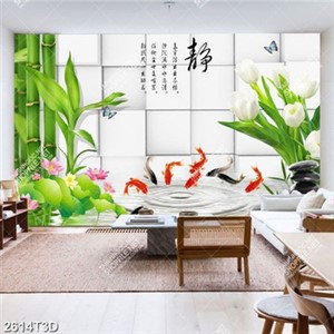 Tranh hoa sen và cá chép chất lượng cao