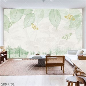 Tranh treo tường lá cây và bướm đẹp