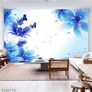 Tranh treo tường hoa màu tím và bướm đẹp