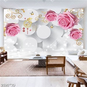 Tranh hoa gắn tường hoa hồng nền trắng hiện đại