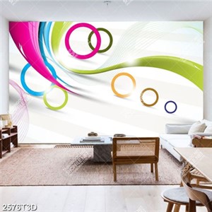 Tranh họa tiết tròn đầy màu sắc đẹp