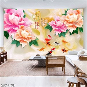 Tranh hoa giả ngọc và đàn cá chép chất lượng cao