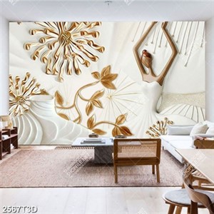 Tranh hoa treo tường và cô gái đẹp