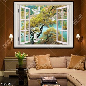 Tranh những chú chim trắng bên ô cửa nhỏ