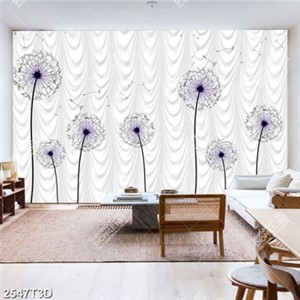 Tranh hoa bồ công anh in mặt lụa chất lượng cao