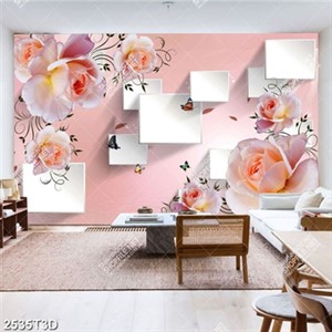Tranh gắn tường hoa hồng và bướm chất lượng cao