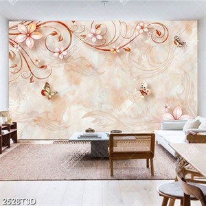 Tranh họa tiết hoa và bướm đẹp