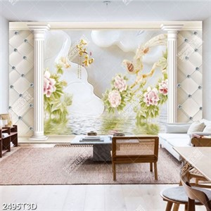 Tranh hoa giả ngọc trên mặt hồ sang trọng