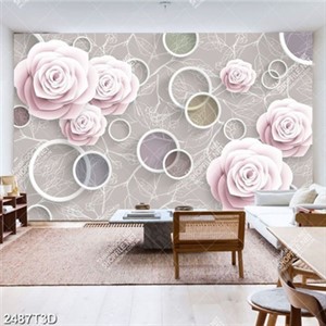Tranh treo tường hoa hồng 3D sang trọng
