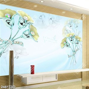 Tranh nền xanh nhẹ nhàng sang trọng