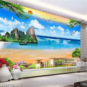 Tranh phong thủy biển đại dương file psd