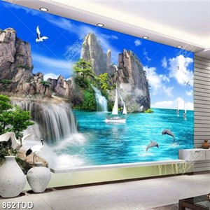 Tranh phong thủy psd đại dương chất lượng cao