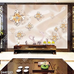 Tranh mặt lụa thiên nga