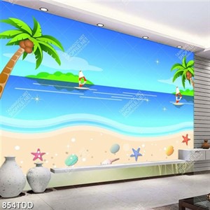 Tranh 3d đại dương treo tường phòng bé đẹp