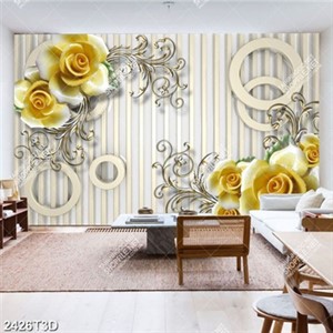 Tranh hoa 3D trang trí tường