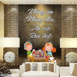 Tranh động lực về rửa chén bát Tranh động lực về rửa chén bát