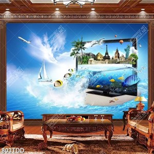 Tranh 3D đại dương thuận buồm xuối gió file psd
