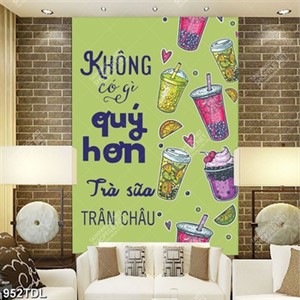 Tranh ca phe động lực yêu trà sữa Trân Châu Tranh ca phe động lực yêu trà sữa Trân Châu