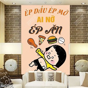 Tranh nha hang quan an động lực ép dầu ép mỡ ai nỡ ép ăn Tranh nha hang quan an động lực ép dầu ép mỡ ai nỡ ép ăn