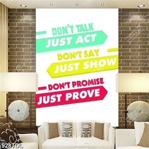 Tranh động lực don't talk, don't say, don't promise Tranh động lực don't talk, don't say, don't promise