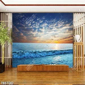 File tranh gốc biển vào chiều hoàng hôn