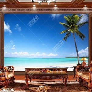Tranh phong cảnh biển màu hè trang trí tường đẹp