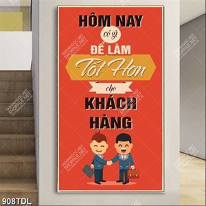 Tranh động lực về chăm sóc khách hàng hết mực Tranh động lực về chăm sóc khách hàng hết mực
