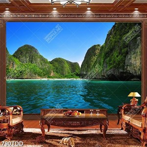 Tranh phong cảnh quần thể đảo trên biển siêu nét