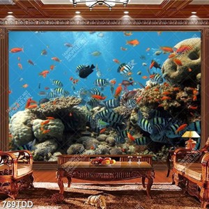 Tranh dãy san hô và cá dưới biển chất lượng cao
