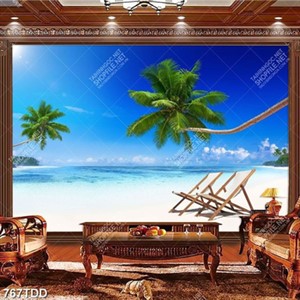 Tranh phong cảnh trên bãi biển đẹp độc đáo