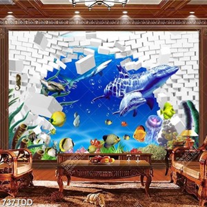 Tranh trang trí tường trẻ em cá heo chất lượng cao