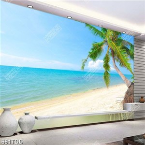 Tranh cây dừa trên biển chất lượng cao