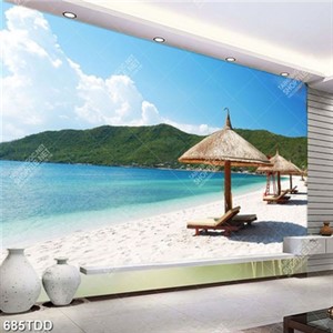 Tranh chòi nghỉ trên bãi biển màu hè chất lượng cao
