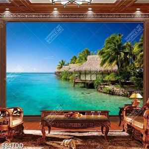 Tranh chất lượng cao khu nghĩ dưỡng trên biển