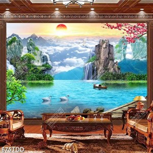 Tranh phong cảnh hữu tình file psd