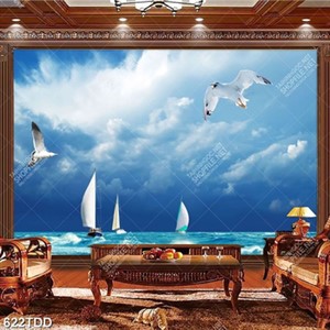 Tranh cây cầu gỗ bắc qua hòn đảo nhỏ đẹp độc đáo