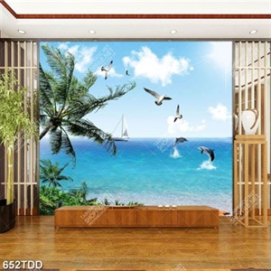 Tranh biển và tàu ngoài khơi xa chấ lượng cao