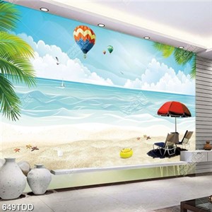 Tranh bãi cát và phong cảnh biển đẹp