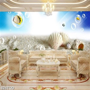 Tranh vỏ sò trên cát in kính bếp chất lượng cao