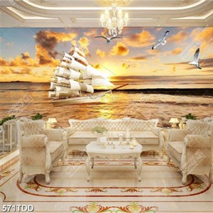 Tranh thuyền hoang hôn trên biển