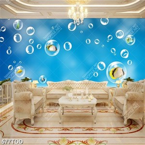 Tranh bong bóng và cá in tranh bếp đẹp