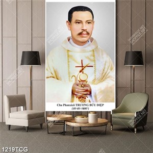 Tranh Cha Phanxicô Trương Bửu Diệp file psd chất lượng cao