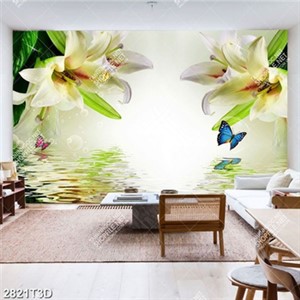 Tranh gắn tường hoa ly in kính đẹp