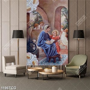 Tranh sơn dầu Mẹ Maria và Chúa GiêSu