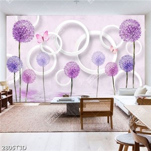 Tranh dán tường hoa cẩm tú cầu đẹp