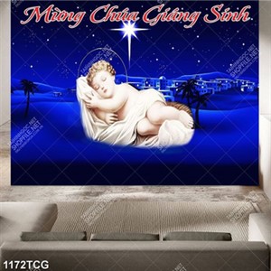 Tranh Mừng Chúa Giáng Sinh file psd chất lượng cao